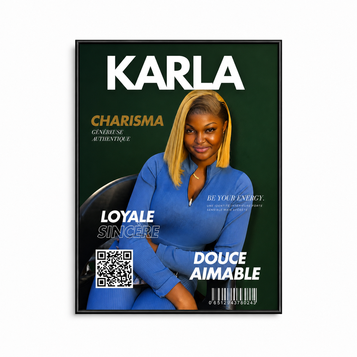 Tableau Personnalisé Couverture Magazine – Portrait Sur Mesure