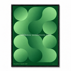Tableau abstrait vert Pattern Repeat aux formes organiques