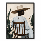 Tableau Quiet Elegance – femme noire élégante avec grand chapeau