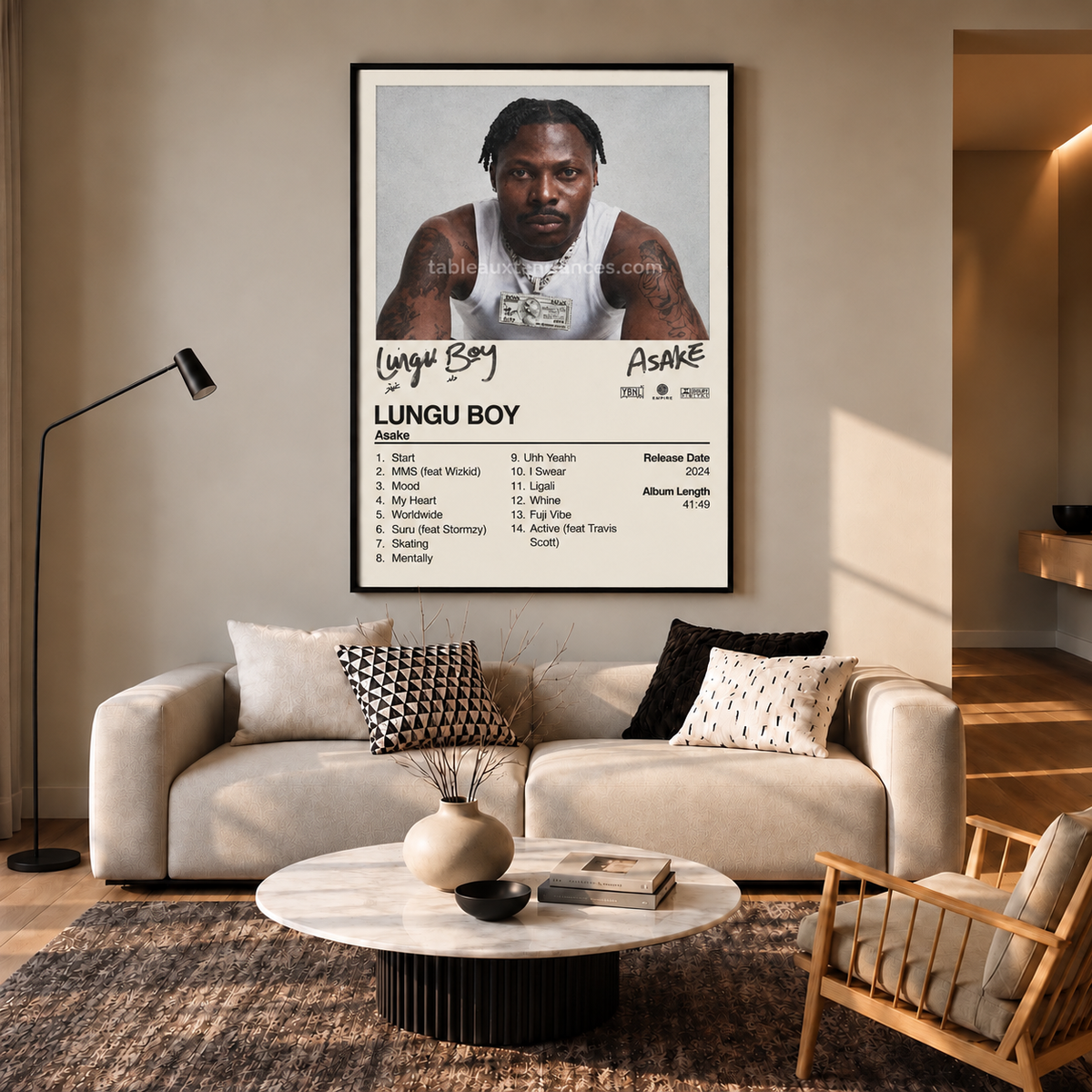 Asake — Lungu Boy, Tableau Album Afrobeats