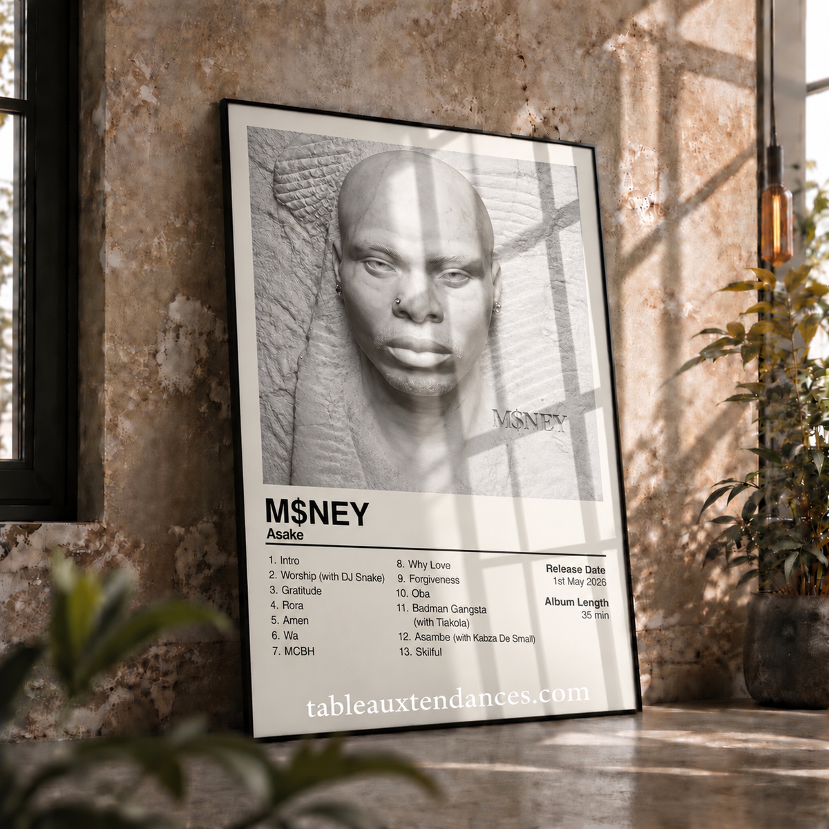 Asake — Money, Tableau Album Afrobeats