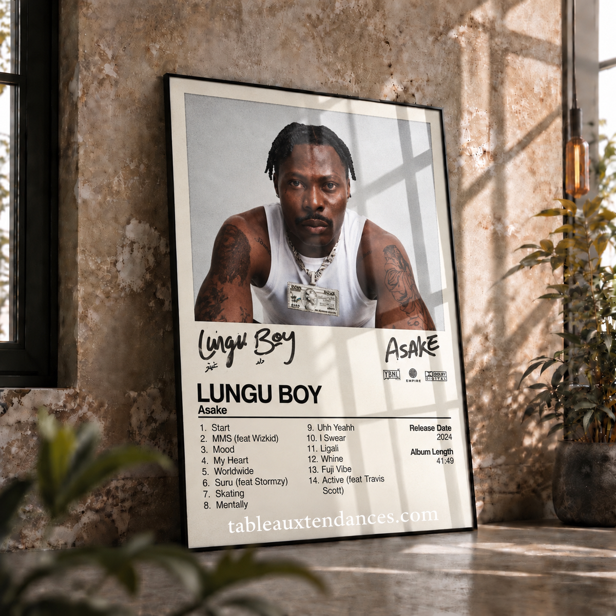 Asake — Lungu Boy, Tableau Album Afrobeats