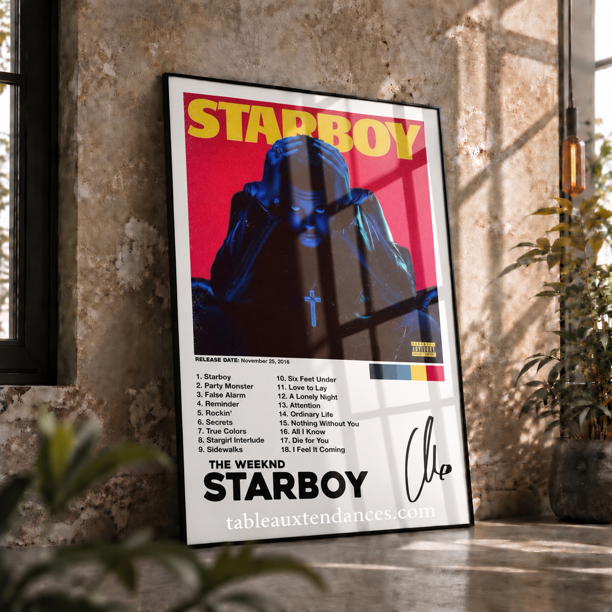Tableau musical Starboy — The Weeknd