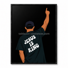 Tableau Jesus Is King noir – décoration murale chrétienne moderne
