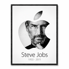 Tableau Steve Jobs Think Different Legacy — portrait minimaliste noir et blanc