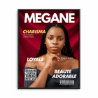 Mégane — portrait magazine personnalisé pour enfant, mise en page couverture éditoriale