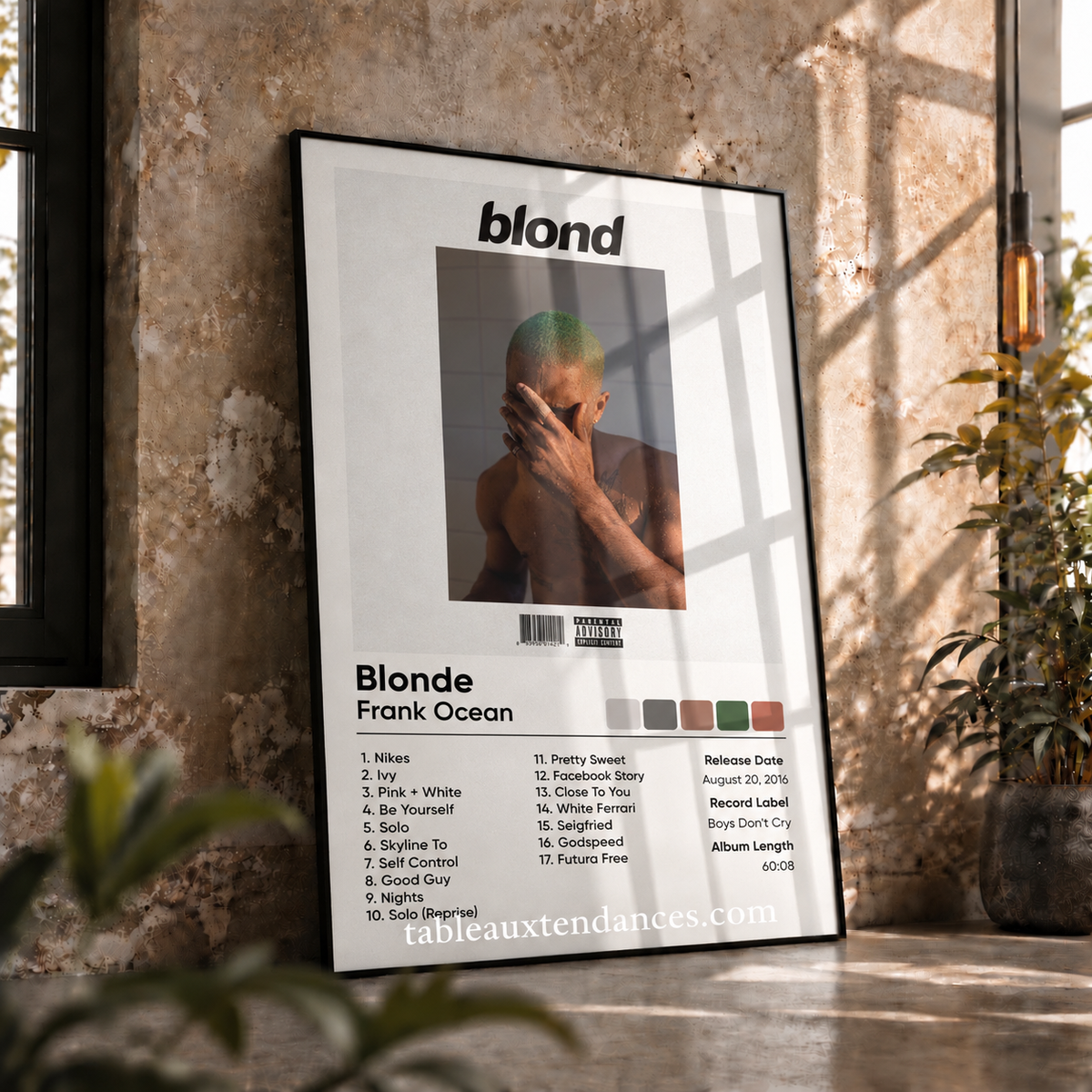 Tableau musical Blonde — Frank Ocean