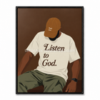 Tableau Listen to God – décoration chrétienne contemporaine