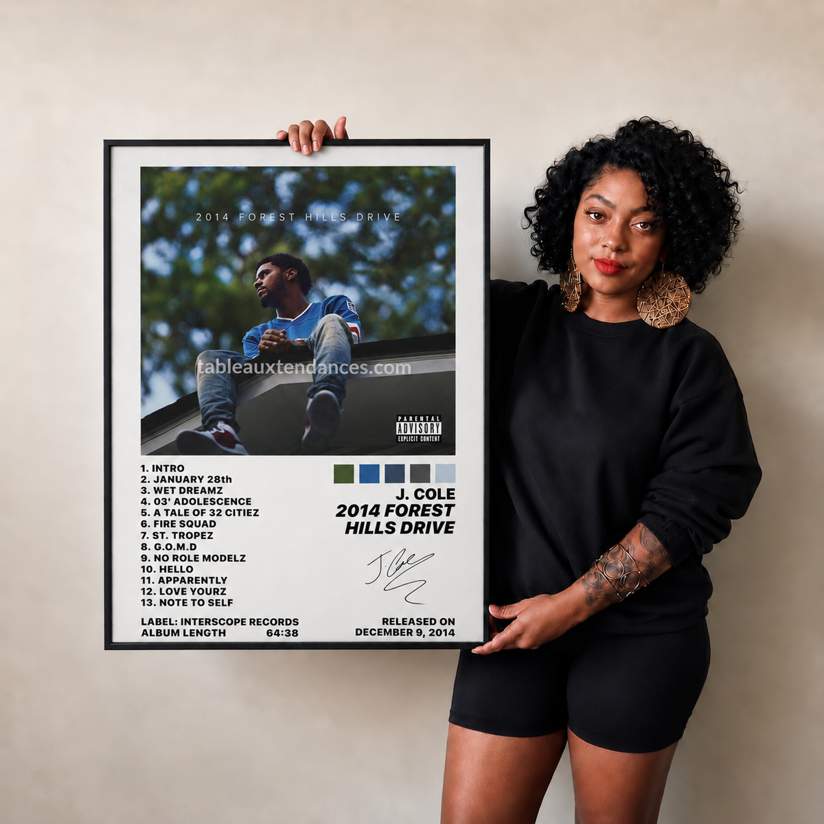 Tableau musical 2014 Forest Hills Drive — J. Cole