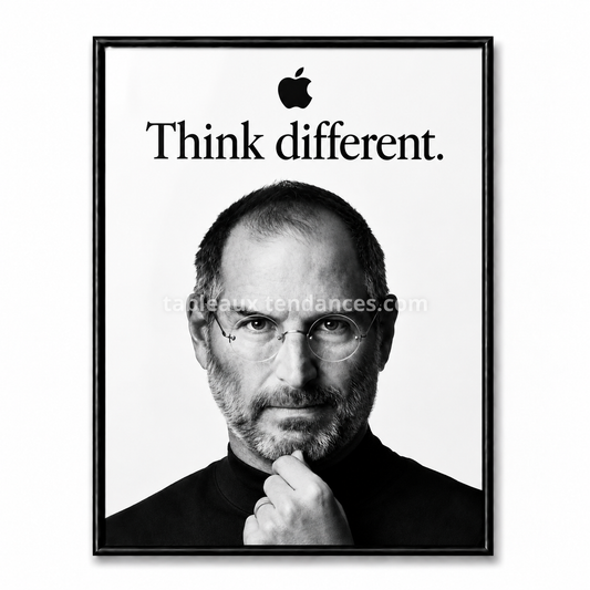 Tableau Steve Jobs Think Different — décoration murale inspiration et innovation