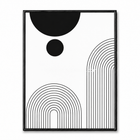 Tableau noir et blanc Double Arche avec lignes architecturales