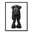 Tableau Kaws noir minimaliste représentant un personnage seul vu entièrement de dos.