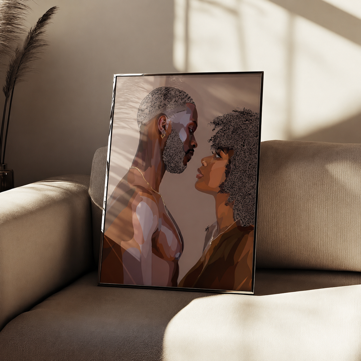 Face To Face — Tableau Couple, Amour & Complicité