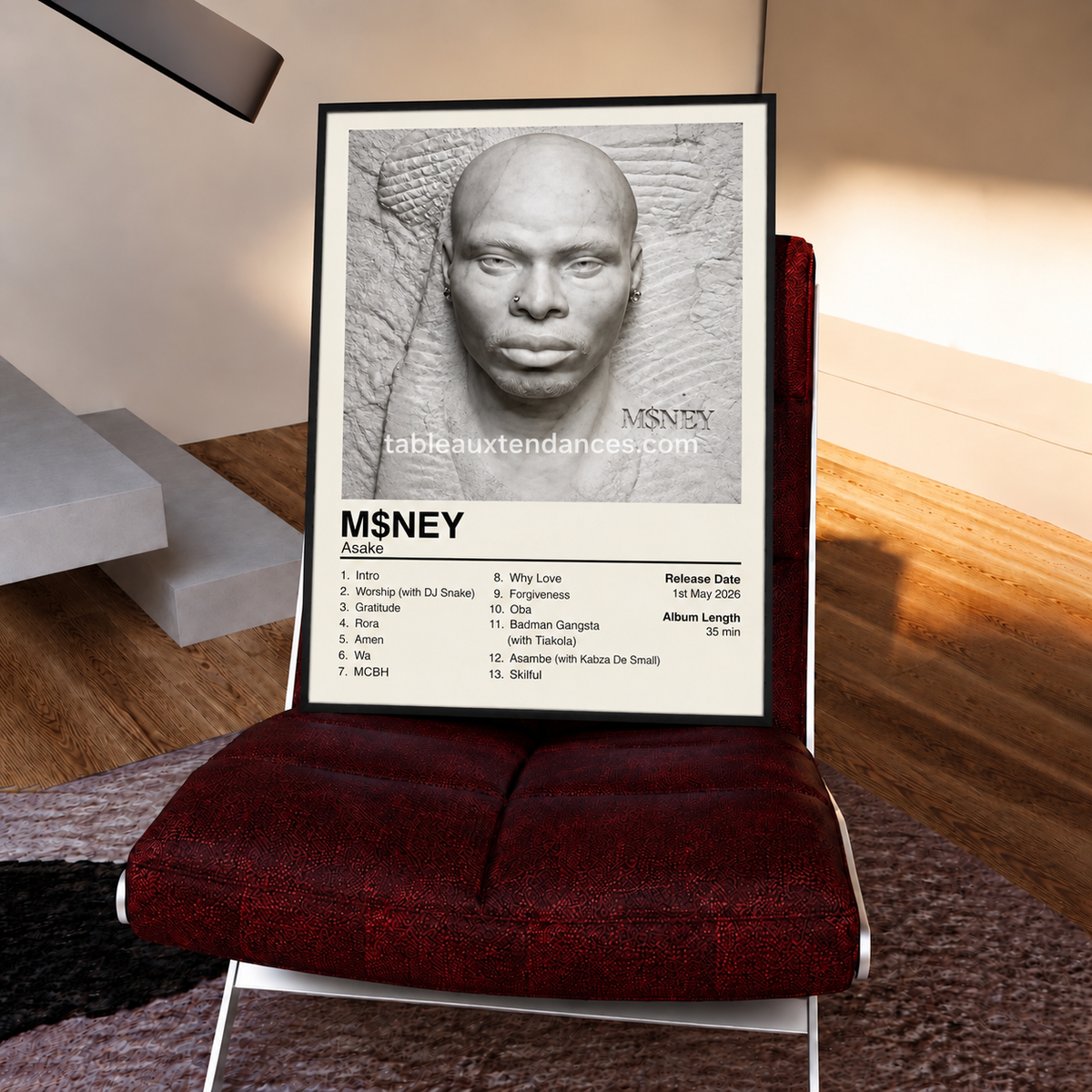 Asake — Money, Tableau Album Afrobeats