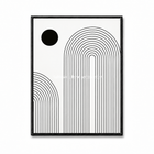 Tableau noir et blanc Grande Arche avec lignes concentriques verticales