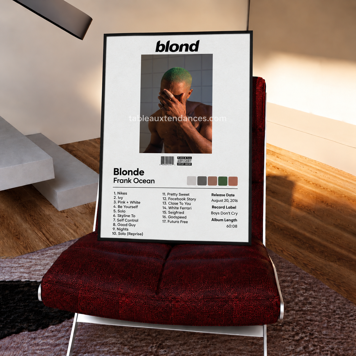 Tableau musical Blonde — Frank Ocean