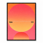 Tableau minimaliste Yūhi coucher de soleil rose orange jaune