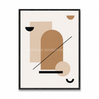 Tableau abstrait Équilibre Sable formes beige noir et terracotta